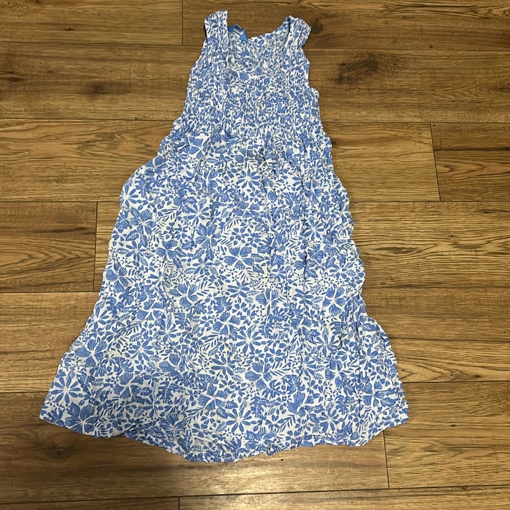 Girls Blue Ginger Flowy Summer Dress Sz 10
